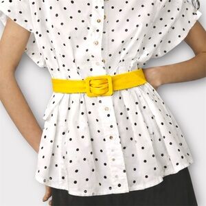 Vintage ASTOR Mustard Yellow Leather Belt | Made in Germany